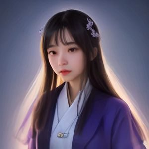 一位短发女性内容审核专员站在书架前，神情认真，穿着简约职业装